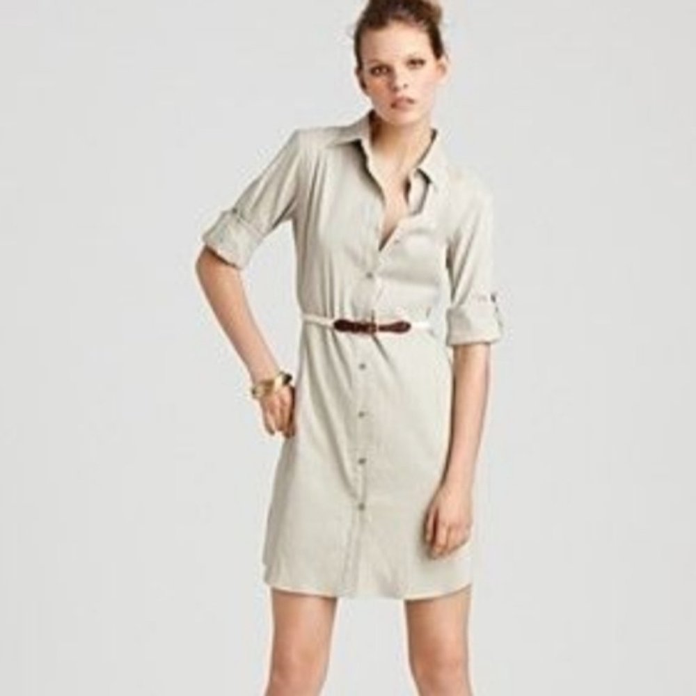 NWT! Theory Lannie Shellback Shirt Dress BELT Sz 4